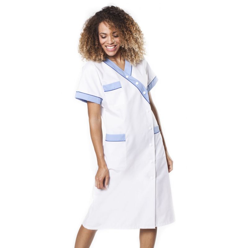 Blouse médicale femme brimi blanc/bleu ciel Blouse médicale femme brimi blanc/bleu ciel
